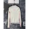 Women's Knits & Tees Designer Color blocking high necked knitted bottom sweater autumn and winter with a design sense Long sleeved slim fit with a sweater top for women