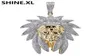 Bling Vintage Indian Chiefs Head Подвеска Ожерелье Iced Out Кубический Циркон Мужчины Хип-Хоп Ювелирные Изделия Gift1259720