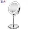 Makeup Mirror With Lights 10x Förstoring Dubbelsidig Vanity Mirror USB Laddning Touch Diming Bath Mirrors Christmas Gift T2001624237