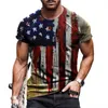 T-shirt à manches courtes pour hommes, vêtement de sport de rue, imprimé numérique 3D, haut ample, à la mode, nouvelle collection été