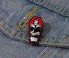 Misfits Coffin Emamel Pins Custom Skeleton Brosches Lapel Badges Gotic Cool Punk Dark Jewelry Gift for Friends8251884