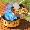 Cuisinière coupe-vent à 7 cœurs 20000W, cuisinière à gaz haute puissance avec Valve de gaz réglable pour Camping en plein air, cuisine pique-nique 231225