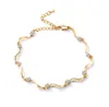 Nya modekvinnor Summer Beach Party Anklet 18K Yellow Gold Plated Cz Foot Anklets för flickor Kvinnor för Party4961061