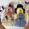 아기 여자 아이 재킷 다운 코트 유아 겨울 자켓 소년 소녀 유아 흰색 따뜻한웨어 어린이 클래식 패션 코트 0-3 년
