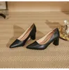 Dress Shoes Size 31-43 Nude High Heels Women Pointed Small 32 33 Professional 6cm Heel Pumps Black