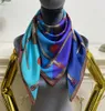 Women039s square scarf scarves good quality 100 twill silk material blue thin and soft pint pattern size 90cm 90cm4048251