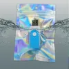 Doorzichtige holografische laserritssluitingszak Cosmetische verpakking Zelfsluitende geschenkzak Sieraden Dikke aluminiumfolie Zip-lock zakken Igfqu Epxaw