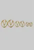 Styl mody projektantek słuchawek marki Lady Women Gold Silvercolour Grawerowane puste wydanie v inicjały Hoop Earring 7494799