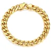 Davieslee 11mm Male Bracelet Cuban Curb Link Chain 316L Stainless Steel Bracelet for Men Boys Gold Silver Color 89 inch DHB5142888398