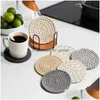 Matten Pads 4,3 Zoll Untersetzer für Getränke Home Decor Hitzebeständiger Getränkeuntersetzer Tischschutz Küchendekoration Drop Deli Dhgarden Dhdi0