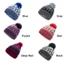 55off 6 Colors Autumn Knitted Beanie Warm Skull Caps Woolen Hat Christmas Men and Women Jacquard Earmuff Head Hats 93031142947
