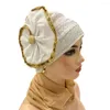 Ethnische Kleidung, Blumen-Turban, Damen-Chemo-Kappe, Diamanten, muslimischer Hijab-Hut, Motorhaube, Haarausfall-Abdeckung, afrikanische Kopfbedeckung, Untertuch, Kopfwickel-Schal