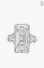 Nowy prawdziwy 925 Srebrny luksus Asscher Cut Diamond Wedding zaręczynowy dla kobiet Srebrny Radiant Cut Pierścień Biżuteria N642267556