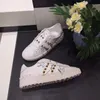 Unisex Designer Casual Shoes White Shoes with Metal Rivet Lacquer Leather Graffiti Heart Couples Shoes