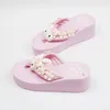 Flops Kawaii Cartoon Summer 2021 Fashion Women's Leisure Shoes Wedge Flip Flop High Heels Slippers Ladies Y2K