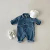 2023 nati Ragazzi Ragazze Tute di jeans Vestiti Primavera Autunno Baby Jeans Pagliaccetti Manica lunga Bambini Abiti 03 Anni 231226