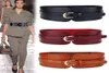 Women Black Wide Belt Elastic Gold Pin Buckle Leather Belts For Female Lady Dress Coat Waist Corset Strap Cummerbund AA220310186s7816199