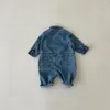 2023 nati Ragazzi Ragazze Tute di jeans Vestiti Primavera Autunno Baby Jeans Pagliaccetti Manica lunga Bambini Abiti 03 Anni 231226