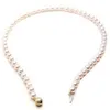 8-9 mm natuurlijke Zuidzee witte parelketting 18 inch 14K gouden sluiting221c