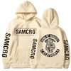 Maglioni da uomo Sons of Anarchy SAMCRO Graphic Felpa con cappuccio Uomo Streetwear Autunno Uomo Donna Alta qualità Vintage Rock Punk Felpe con cappuccio Felpa TopL231113