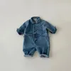 2023 nati Ragazzi Ragazze Tute di jeans Vestiti Primavera Autunno Baby Jeans Pagliaccetti Manica lunga Bambini Abiti 03 Anni 231226