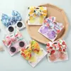 Lunettes de soleil 6 ensembles/lot de lunettes de soleil à fleurs, imprimé de fruits, bandeau en Nylon pour bébé garçon et fille, lunettes mentales de bord de mer, accessoires pour enfants