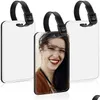 Party Favor Sublimation Blanks Neoprene Lage Tags White Blank Travel With Strap Double Sides Suitcase Label Tag Heat Transfer Diy Name Otk5D