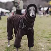 Odzież dla psa turtlerek do zwierzaka do średniej dużej kurtki greyhound płaszcz grube ciepłe ubrania whippet czterokopatowe psy zimowe swetry