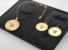 Zestaw biżuterii Najwyższa jakość Luksusowe retro zaawansowane kolczyki brązowe 18K mosiężne złocone stadniny dla marki imprezowej oficjalne reprodukcje 97772089