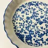 Piatti In Ceramica Stile Cinese Dipinti A Mano In Bianco E Blu Teglia Da Forno Per Microonde Per Pizza