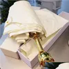 Regenschirme Modedesigner Luxus Gold Rose Griff weiße Regenschirm mit Box Drop Lieferung Hausgarten Housekeeping Organization Regen GE DHP9K