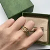 Fashion Designer magritte Ring Golden Flower Pattern Love Luxury Rings Blue Diamond Womens Jewelry Men Shining Letter With Box