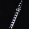 5,0 pouces Quartz Rig Stick Nail Hookahs Accessoires OD 12mm Clear Nectar Collector Filtre Conseils Testeur Quartz Dab Paille Tube Verre Bongs Tuyaux D'eau