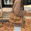 Vintage Braune Wildleder Umhängetaschen Für Frauen Designer Nubukleder Tote Handtaschen Weibliche Casual Reise Geldbörse Sling Bag 231226