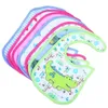 8pclot coloré bébé enfant en bas âge infantile mignon Bis imperméable salive serviette alimentation garçon filles couleur aléatoire 231225