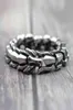 Punkowy łańcuch ze stali nierdzewnej Dragon bransoletka czarna złota srebrna kolor men armband Hip Hop Street Braclet do męskiej biżuterii Homme6459514