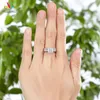 Peacock Star 1 5 Ct Princess Cut Solid 925 Sterling Silver 2-pcs Wedding Promise Engagement Ring Set Cfr8009s T190627206L