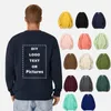 DIY Hochwertige Mode Baumwolle Hoodies Sweatshirt Benutzerdefinierte Persönliche Design Marke DIY Druck Stickerei Hoody Rundhals 231226