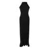 Casual Dresses Elegant Outfits Summer For Women 2024 Midi Dress Sleeveless Ruffle Wrap Pleated Trim Formal Wedding Guest