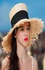 2019 donne039s cappello di paglia estivo Fedora sombrero mujer Panama cappello a cilindro alto spiaggia vintage cilindro visiera a tesa larga alla moda2605074