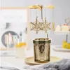 Świece uchwyty świąteczne Wedding Centerpiece Ornament stół obracający się świecznik metalowy luksusowy lampka konna