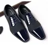 Мужские модельные туфли из лакированной кожи, мужские повседневные туфли-оксфорды без шнуровки, брендовые мокасины, блестящая мужская обувь с острым носком для мужчин 231226