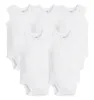 5 PCSLOT nato Abbigliamento per bambini Estate senza maniche Baby Boy Girl Clothes 100 Cotton White Kids Tute per neonati Tute 2203072010467