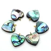 Hänge halsband naturliga abalonskal hängen 20 mm kärlek hjärt charm för smycken tillverkning av Diy halsband armband örhängen tillbehör