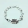 T S925 Sterling Silver Oval Pendant Exclusive Bracelet Original High Quality Jewelry Lovers Wedding Valentine Gift228x