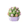 Dekorativa blommor 3D Bouquet Building Blocks Toys For Girls Blossom Bonsai Model Home Decoration Children's Assembly Bricks Girl Gift