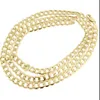 Mens Hollow 14k Yellow Gold 6 50 Mm Cuban Curb Link Chain Halsband 16-30 tum255U