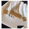 Colliers pendentifs 18 carats or bloc concepteur pendentif colliers pour femmes filles marque de luxe lien chaîne courte tour de cou lettres carrées Geomet Otxbp