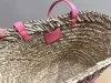 Été paille tissage raphias seau plage sacs de créateurs femmes boutique voyage mère panier hommes embrayage grands sacs cross body luxe sac à main vacances sacs fourre-tout à l'épaule