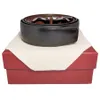 Smooth Reversible Men's Leather Belt Designer Belts 3 5cm Wide Belt red Box size 105-125CM332i